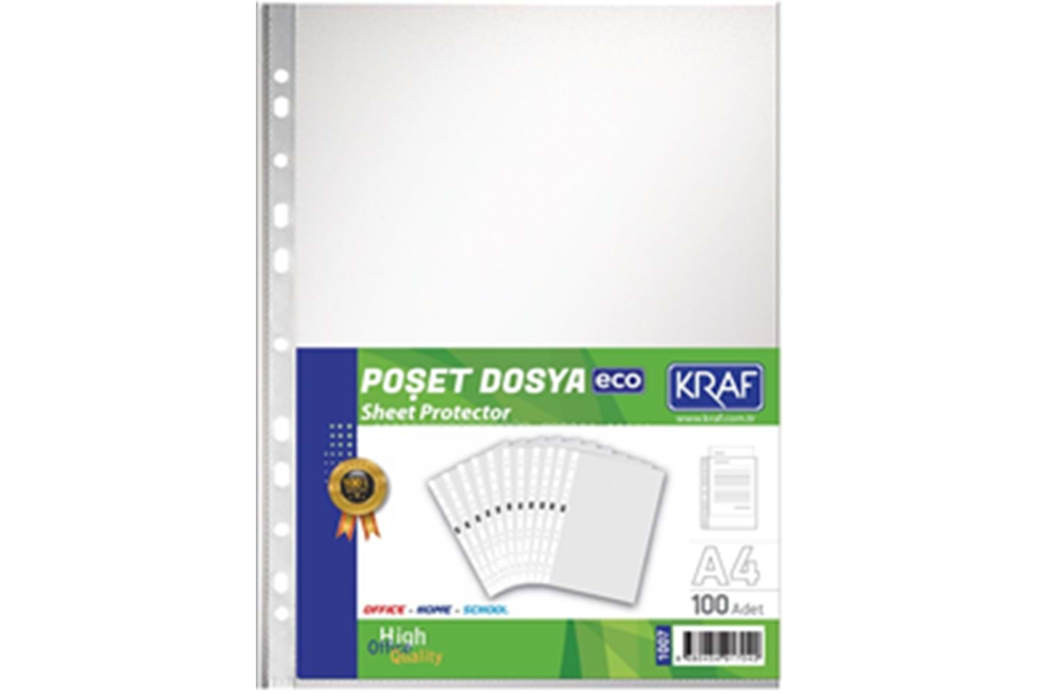 KRAF POŞET DOSYA A4 ECO 100'LÜ 1007