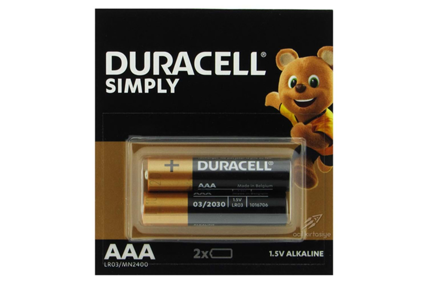 DURACELL PİL AAA KALEM 2Lİ İNCE