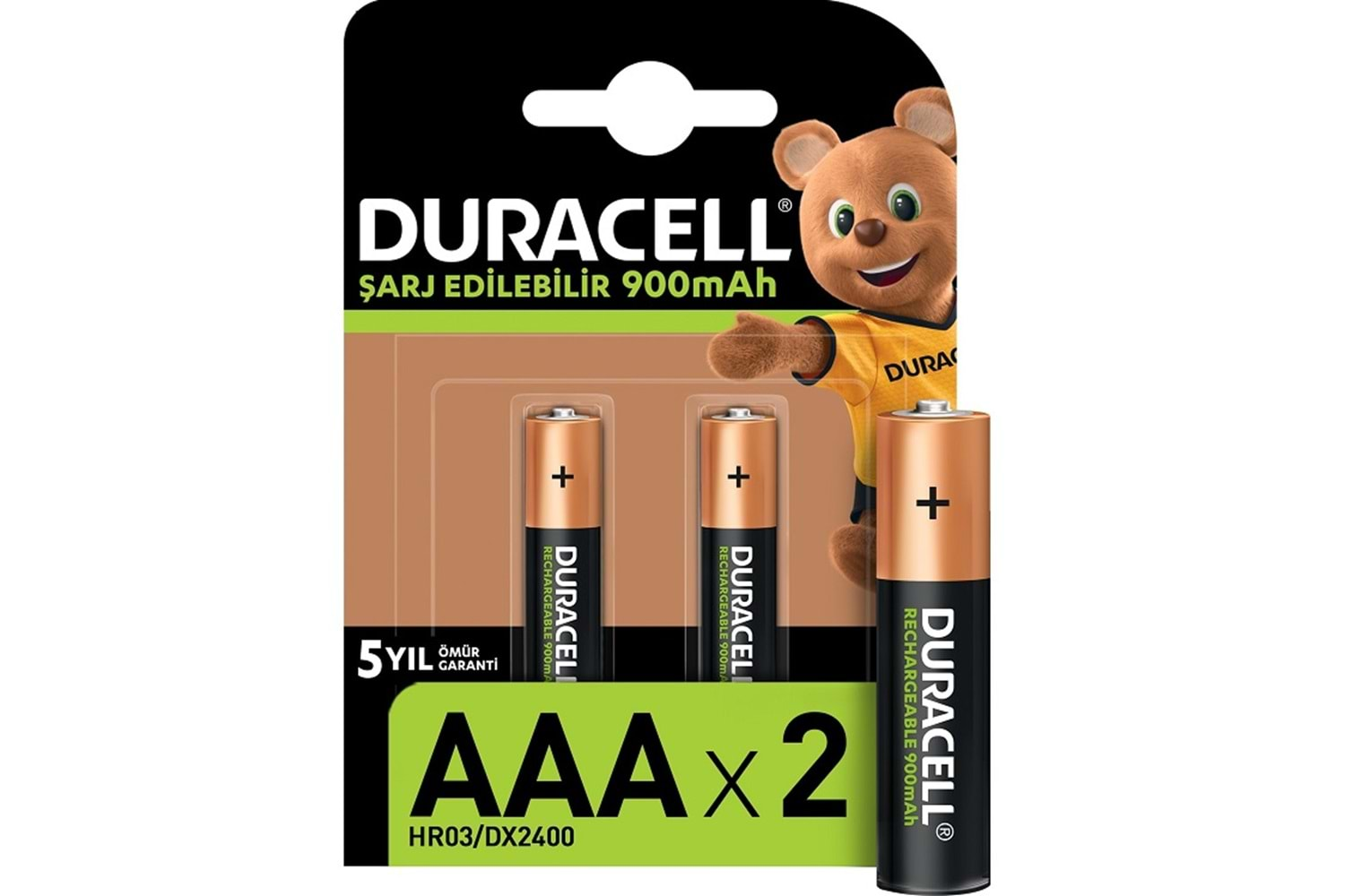 DURACELL KALEM PİL ŞARJLI 2Lİ AAA 900MAH