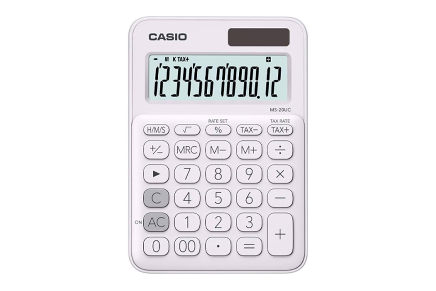 CASIO HESAP MAKİNESİ MASAÜSTÜ MS-20UC-WE 12 HANE