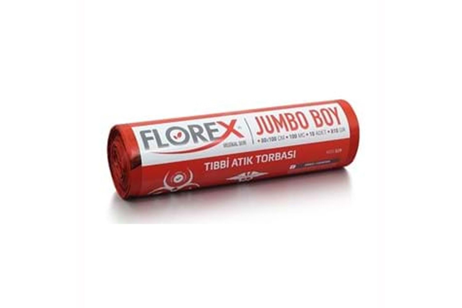 FLOREX TIBBİ ATIK ÇÖP POŞETİ 80X110 800 GR KIRMIZI