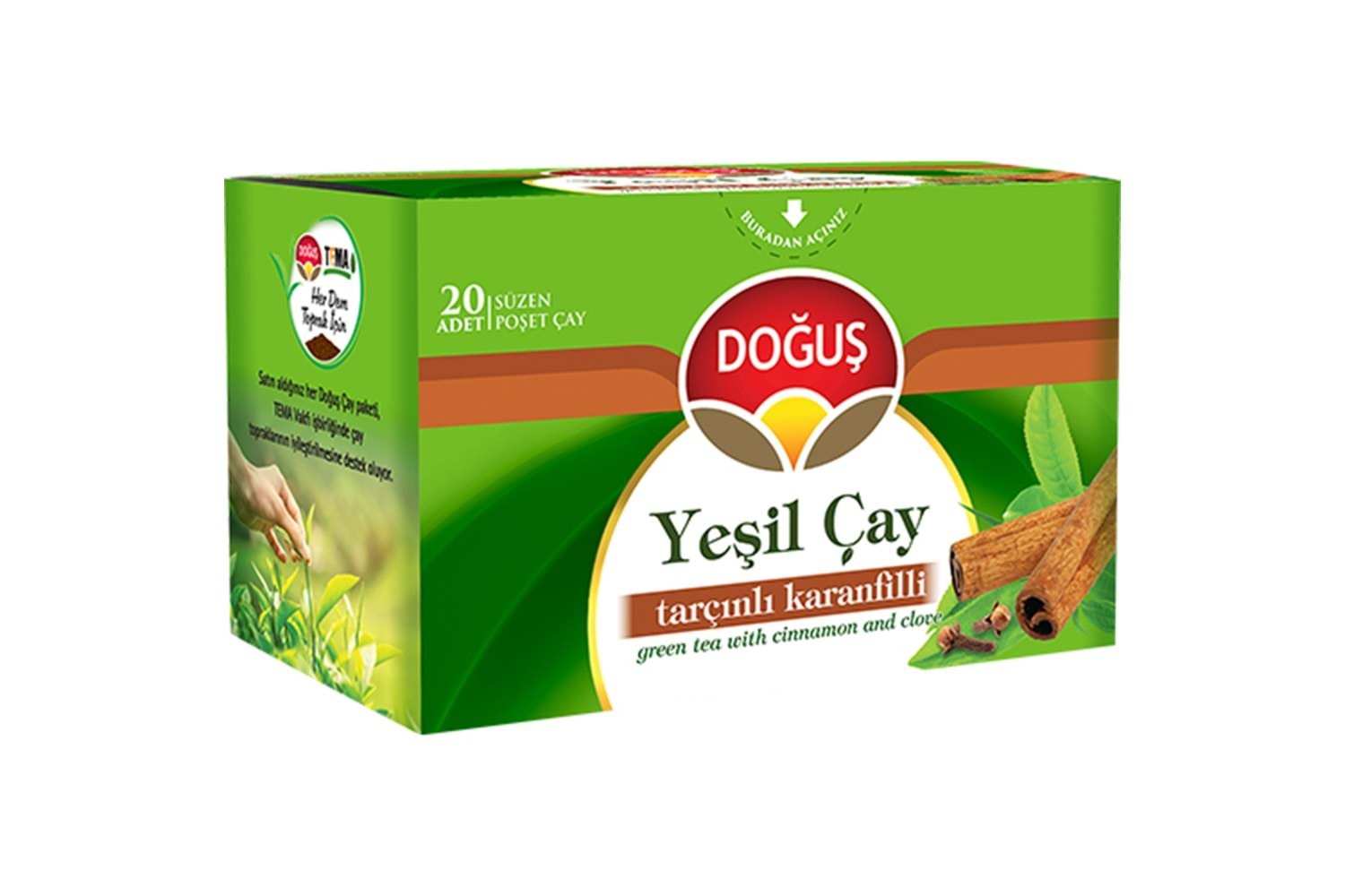 DOĞUŞ YEŞİL ÇAY TARÇIN VE KARANFİL 1.75 GR X 20