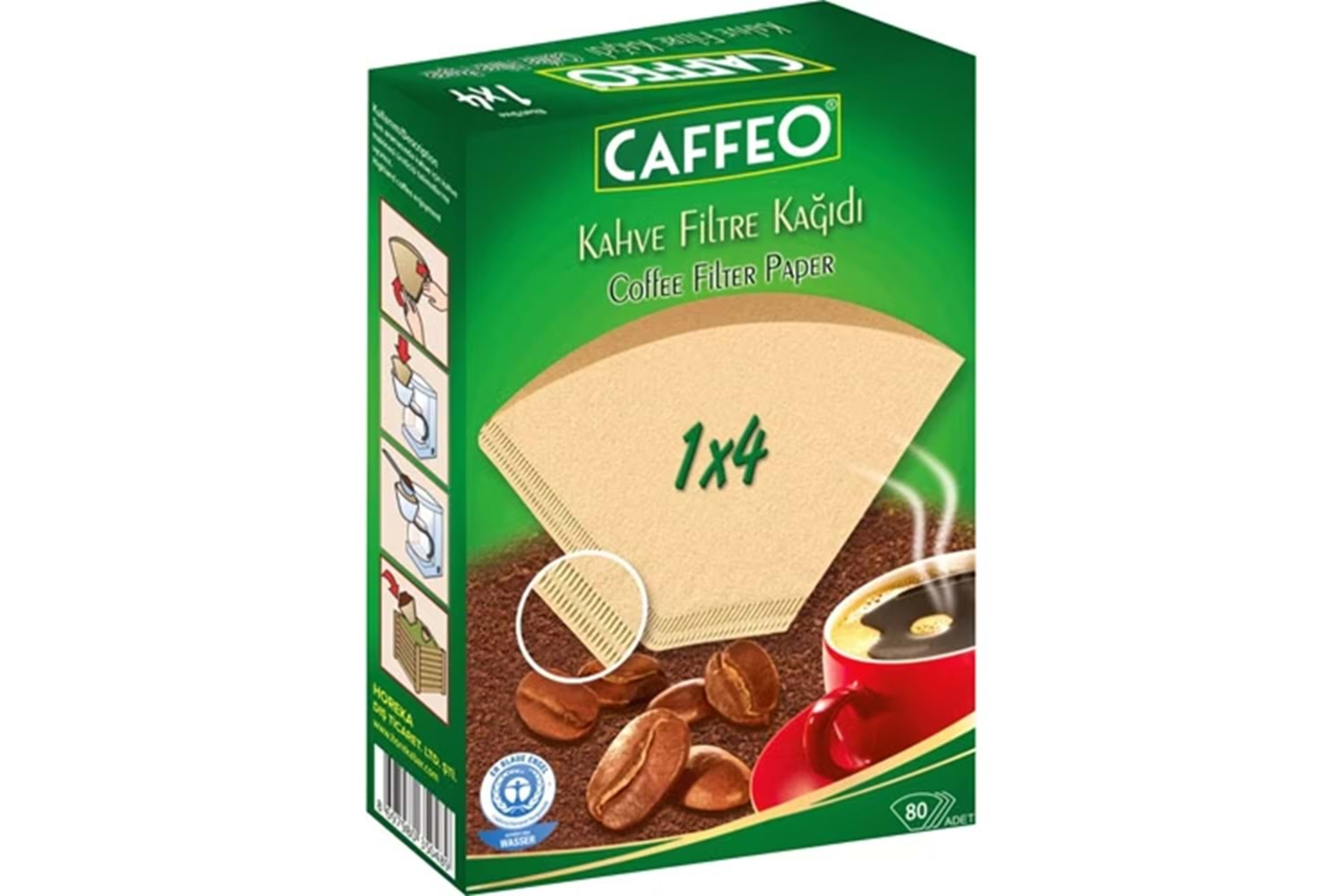 CAFFEO KAHVE FİLTRESİ KAĞIDI 1x4 X 80