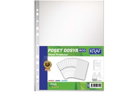 KRAF POŞET DOSYA A4 ECO 100'LÜ 1007