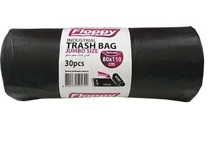 FLOPPY END. ÇÖP TORBASI 80X110 JUMBO 400 GR - SİYAH