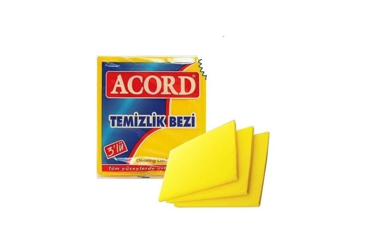 SCORD 3LÜ SARI TEMİZLİK BEZİ