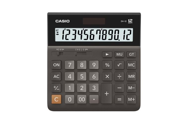 CASIO HESAP MAKİNESİ DH-12 12 HANE PİLLİ+GÜNEŞ ENERJİLİ